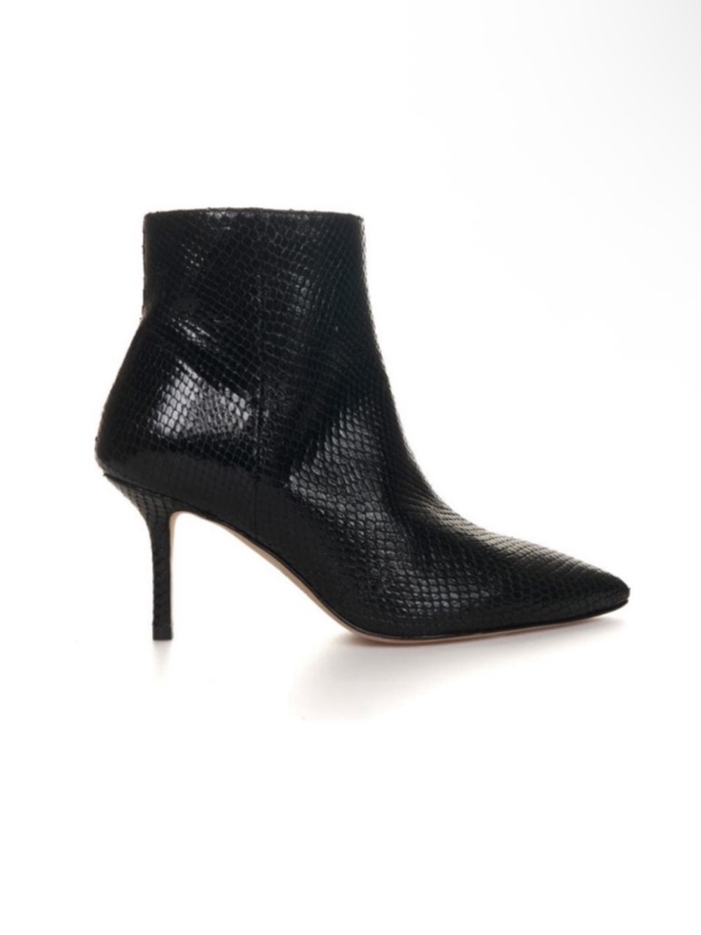 L'Agence Aimee Bootie Suede Booties in Black Snake 
Ankle Boots Size 36.5 US 6.5